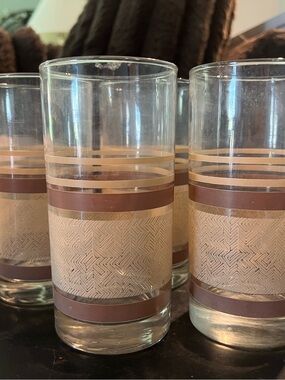 5 MCM Vintage Glass Tumblers